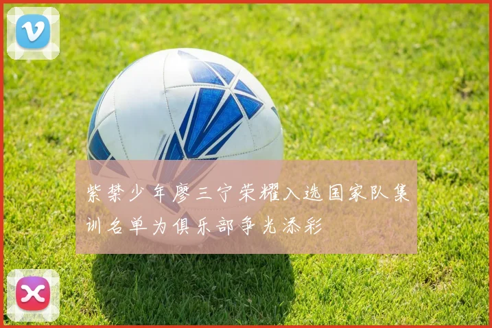 紫禁少年廖三宁荣耀入选国家队集训名单为俱乐部争光添彩